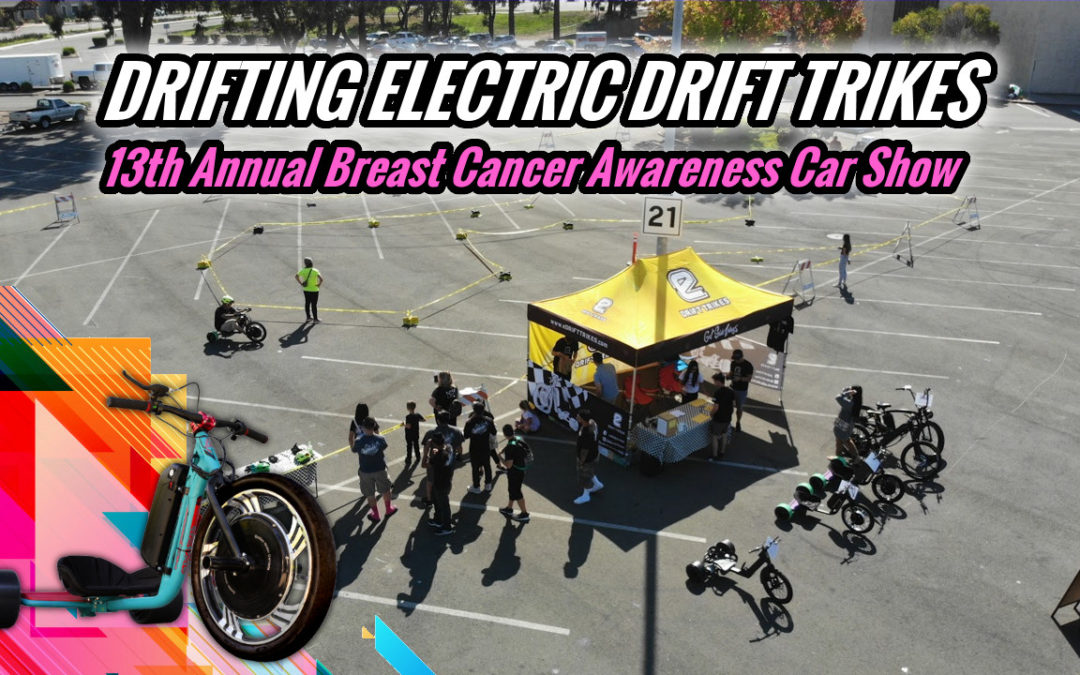 Drifting Electric Drift Trikes at 13th Annual Breast Cancer Awareness Car Show