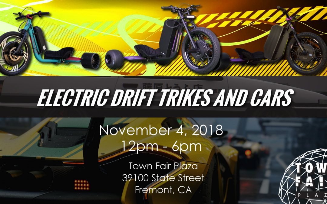 Electric Drift Trikes & Cars Meet by eDriftTrikes. Hosted at the Town Fair Plaza in Fremont, CA.